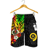 Vanuatu Men Shorts Polynesia Tie Dye Hibiscus Flowers LT13 - Polynesian Pride