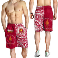 Beulah Tonga College Men Shorts Tongan Ngatu Pattern LT14 - Polynesian Pride
