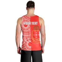 (Custom Personalised) Kolisi Tonga High School Men Tank Top Tongan Ngatu Pattern LT14 - Polynesian Pride