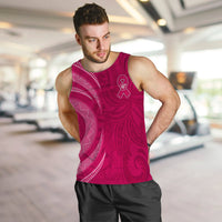 Breast Cancer Awareness Men Tank Top Hibiscus Polynesian No One Fights Alone LT13 - Polynesian Pride