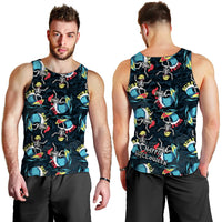 Hawaii Skeleton Surf Men Tank Top Halloween Hawaiian Tribal LT13 - Polynesian Pride