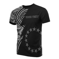 Cook islands All Over Custom T Shirt Micronesian Pattern Flash Unisex Black - Polynesian Pride