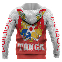 Tonga All Over Zip Hoodie Coat of Arm - Polynesian Pride
