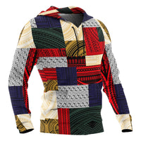 Polynesian ll Over Hoodie Design Retro Patchwork - Polynesian Pride