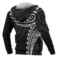 Polynesian Hoodie White Tribal Pattern - Polynesian Pride