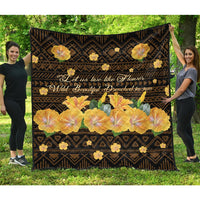 Hawaii Yellow Hibiscus Premium Quilt - Sunshine - AH Yellow - Polynesian Pride