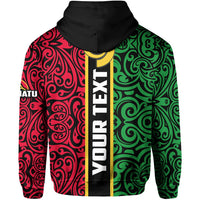 Custom Vanuatu Rugby Hoodie Polynesian Flag Style - Polynesian Pride