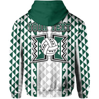 Custom Hawaii Rainbow Wahine Volleyball Hoodie LT6 - Polynesian Pride