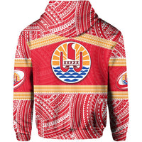 Tahiti Rugby Polynesian Patterns Zip Hoodie - Polynesian Pride