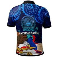 American Samoa Polo Shirt Happy Independence Day Samoa with Eagles Polynesian Patterns LT10 - Polynesian Pride