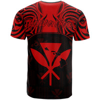 Hawaiian Kanaka T Shirt Demodern Red - Polynesian Pride