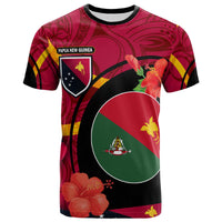 Papua New Guinea T Shirt East Sepik Flag of PNG with Hibicus and Polynesian Culture T Shirt Art - Polynesian Pride