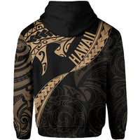 Hawaiian Kanaka Hoodie Mano Kihikihi Gold - Polynesian Pride