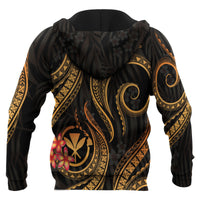 Polynesian Hawaii Zip up Hoodie Gold Plumeria - Polynesian Pride