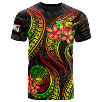 American Samoa Polynesian T Shirt Reggae Plumeria Unisex Reggae - Polynesian Pride