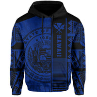 Polynesian Seal of Hawaii Hoodie Blue NRP Style - Polynesian Pride