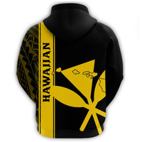 Kanaka Map King Turquoise Zipper Hoodie Edgar Style - Polynesian Pride