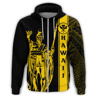 Kanaka Map King Turquoise Zipper Hoodie Edgar Style - Polynesian Pride