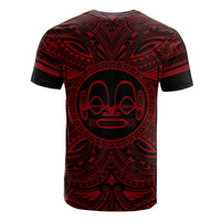 Marquesas Islands All T Shirt Marquesas Islands Coat Of Arms Polynesian Red Black - Polynesian Pride