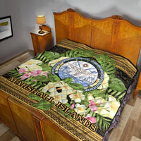 Marshall Islands Premium Quilt - Polynesian Gold Patterns Collection - Polynesian Pride