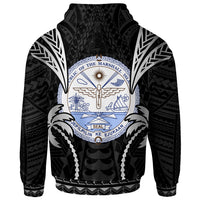 Marshall Islands Hoodie Blood Runs Through My Veins Style Black - Polynesian Pride