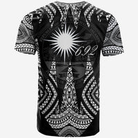 Marshall Islands Custom Personalized T Shirt Micronesian Teeth Shark Style White - Polynesian Pride