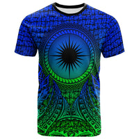 Marshall Islands T Shirt Circle Pattern Blue Unisex Blue - Polynesian Pride