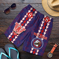 Hawaii - Waianae High Mix Kakau Men Short LT6 Blue - Polynesian Pride