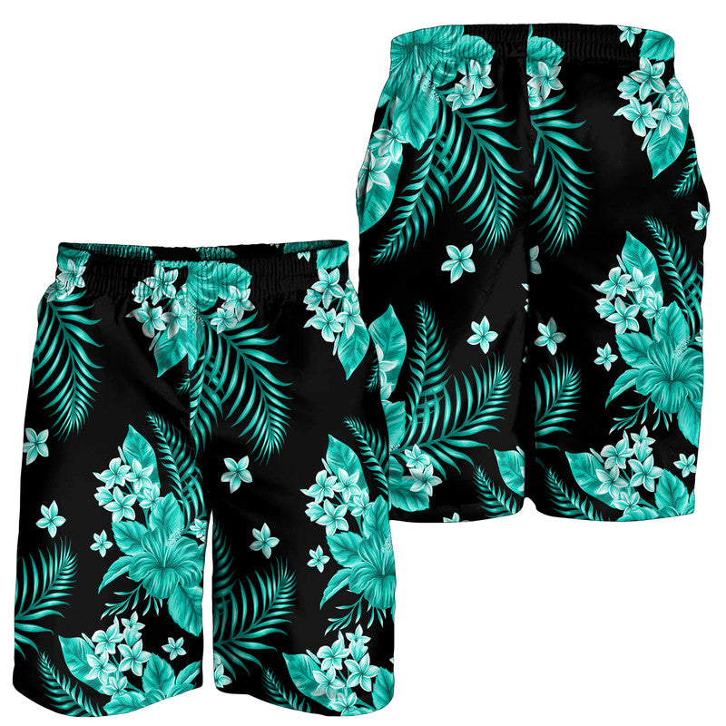 Hawaii Summer Colorful Men Shorts Turquesa LT6 Green - Polynesian Pride