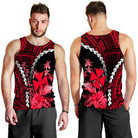 Wallis and Futuna Men Tank Top Polynesian Style Red Color LT6 - Polynesian Pride