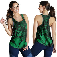 Hawaiian King Kanaka Map Polynesian Molokai Racerback Tank - Green - Hala Style - AH Green - Polynesian Pride
