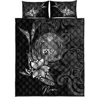 Nauru Quilt Bed Set - Fish With Plumeria Flowers Style - Polynesian Pride