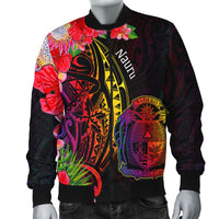 Nauru Men's Bomber Jacket - Tropical Hippie Style - Polynesian Pride
