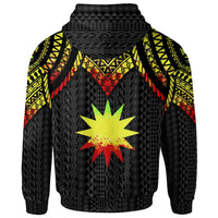 Nauru Zip up Hoodie Polynesian Armor Style Reagge - Polynesian Pride