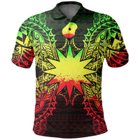 Nauru Polo Shirt Nauru Flag Map Polynesian Tattoo Reggae Unisex Reggae - Polynesian Pride