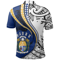 Nauru Polo T Shirt Nauru Flag Coat Of Arms Kanaloa Tatau Gen NR K7 - Polynesian Pride