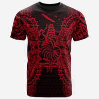 New Caledonia All T Shirt New Caledonia Coat Of Arms Map Polynesian Tattoo Red Unisex Gold - Polynesian Pride