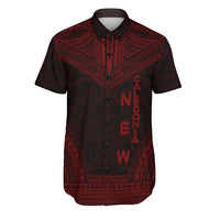 New Caledonia Polynesian Chief Shirt - Red Version Men Red - Polynesian Pride