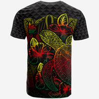 New Caledonia T Shirt New Caledonia Coat Of Arms Turtle Hibiscus Reggae - Polynesian Pride