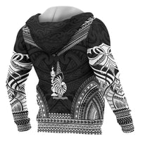 New Caledonia Polynesian Chief Custom Zip up Hoodie Black Version - Polynesian Pride