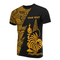 New Caledonia Custom T Shirt Polynesian Pattern Gold Style Unisex Gold - Polynesian Pride