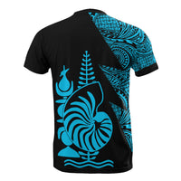 New Caledonia Custom T Shirt Polynesian Pattern Neon Style - Polynesian Pride