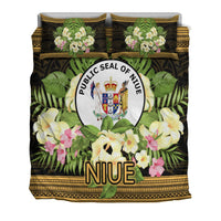 Niue Bedding Set - Polynesian Gold Patterns Collection - Polynesian Pride