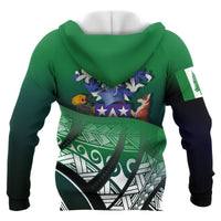 Norfolk Island Coat of Arms Zip up Hoodie Polynesian Pattern - Polynesian Pride
