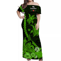 Custom New Caledonia Valentine Couple Matching Dress and Hawaiian Shirt My Sunshine Polynesia Turtle Green LT14 - Polynesian Pride