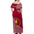 (Custom Personalised) Beulah Tonga College Off Shoulder Long Dress Tongan Ngatu Pattern LT14 - Polynesian Pride
