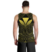 Hawaiian Kanaka Map Polynesian Oahu Men's Tank Top - Yellow - Brad Style - AH - Polynesian Pride