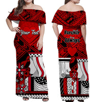 Custom Outfit For Couple Polynesian Valentine Matching Dress and Hawaiian Shirt Queen and King Heart LT9 - Polynesian Pride
