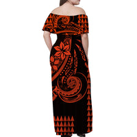 Hawaii Kakau Hawaiian Polynesian Matching Dress and Hawaiian Shirt Orange LT6 - Polynesian Pride