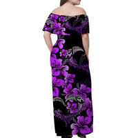 Polynesian Valentine Matching Dress and Hawaiian Shirt Hibiscus Flowers Purple Style LT6 - Polynesian Pride